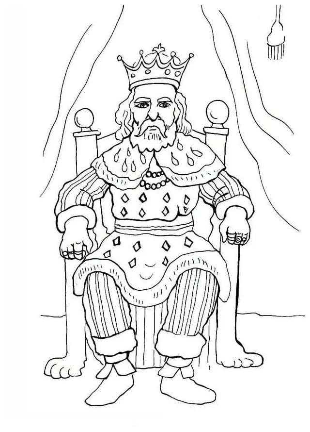 King Face Coloring Pages - Coloring Cool