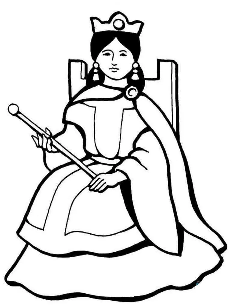 Queen coloring pages