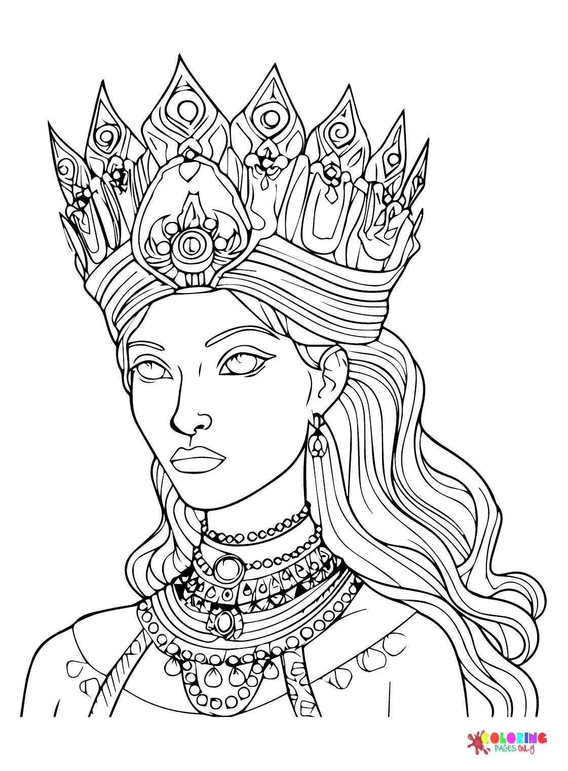 Free Printable Queen Coloring Page - Free Printable Coloring Pages