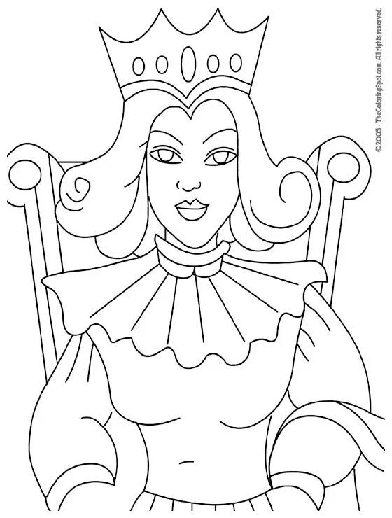 Queen Coloring Page | Audio Stories for Kids | Free Coloring Pages