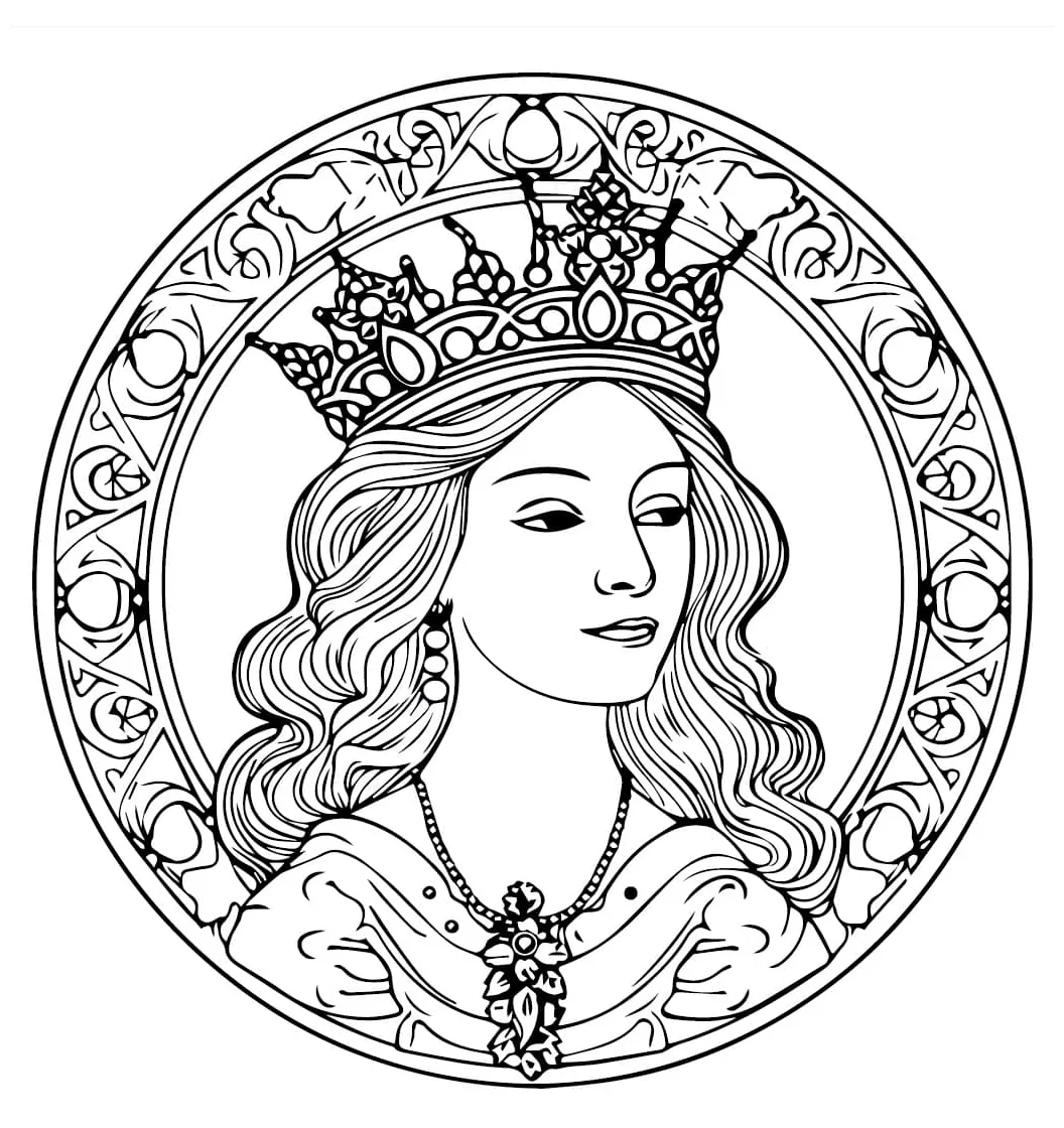 Queen Image coloring page - Download, Print or Color Online for Free