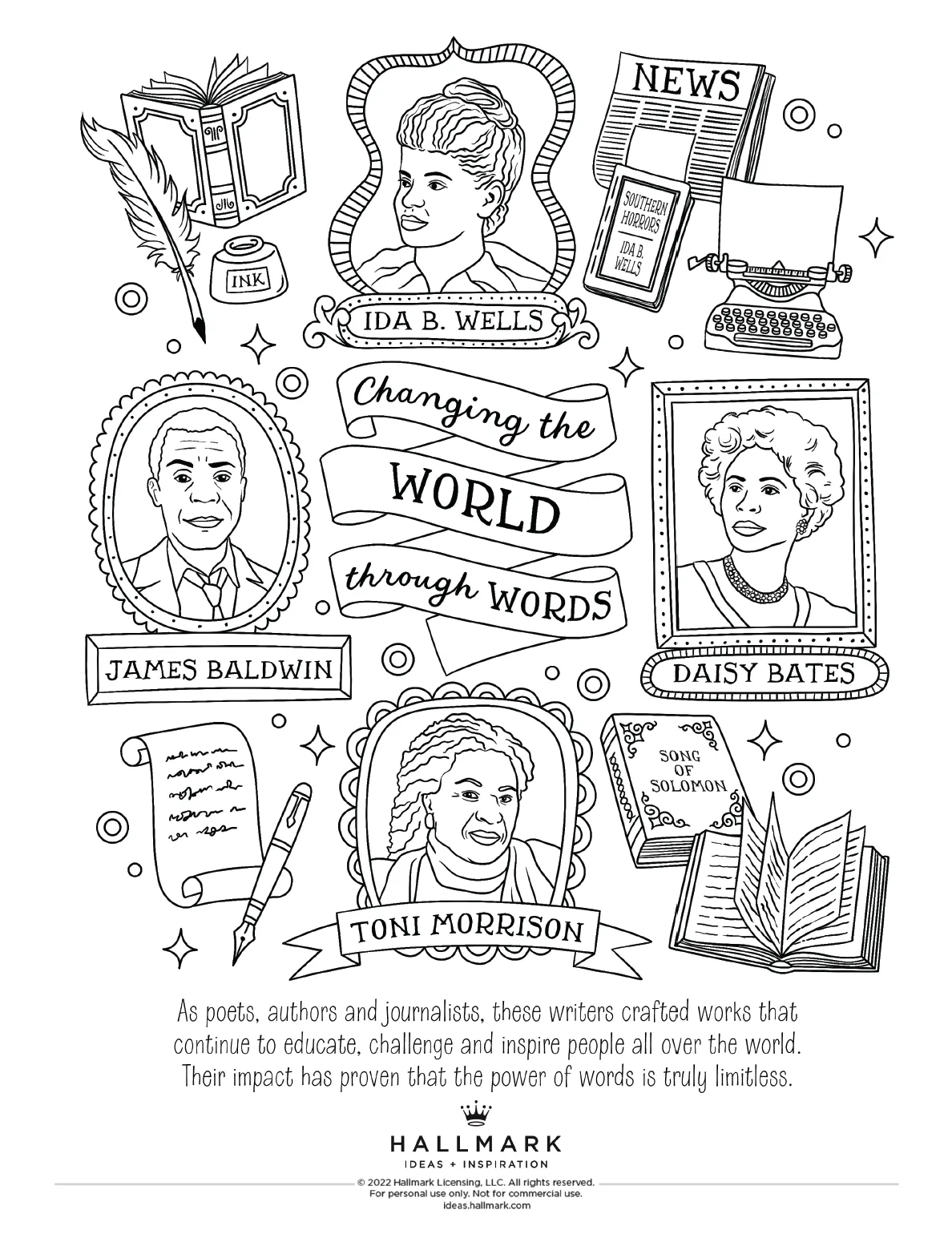 Nbc history coloring pages [2025]