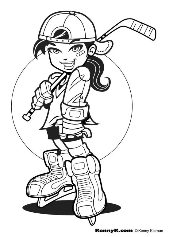 Coloring page hockey free printables img 7028