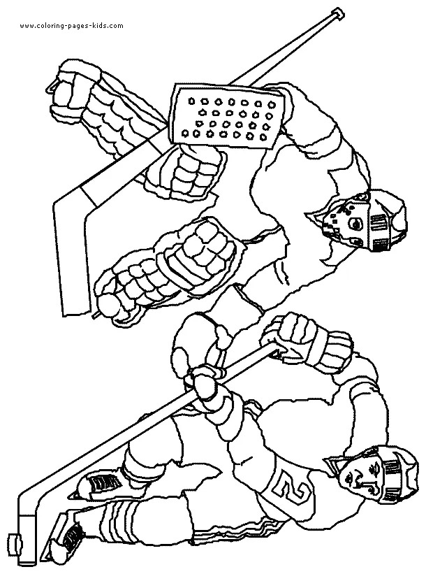 Ice hockey color page coloring pages for kids sports coloring pages