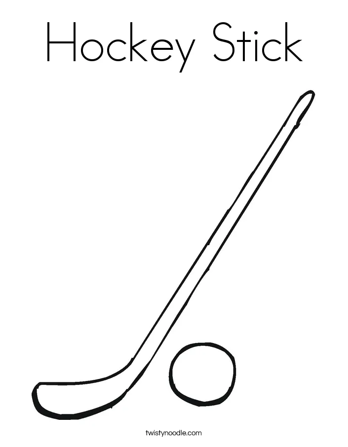 Hockey stick coloring page twisty noodle