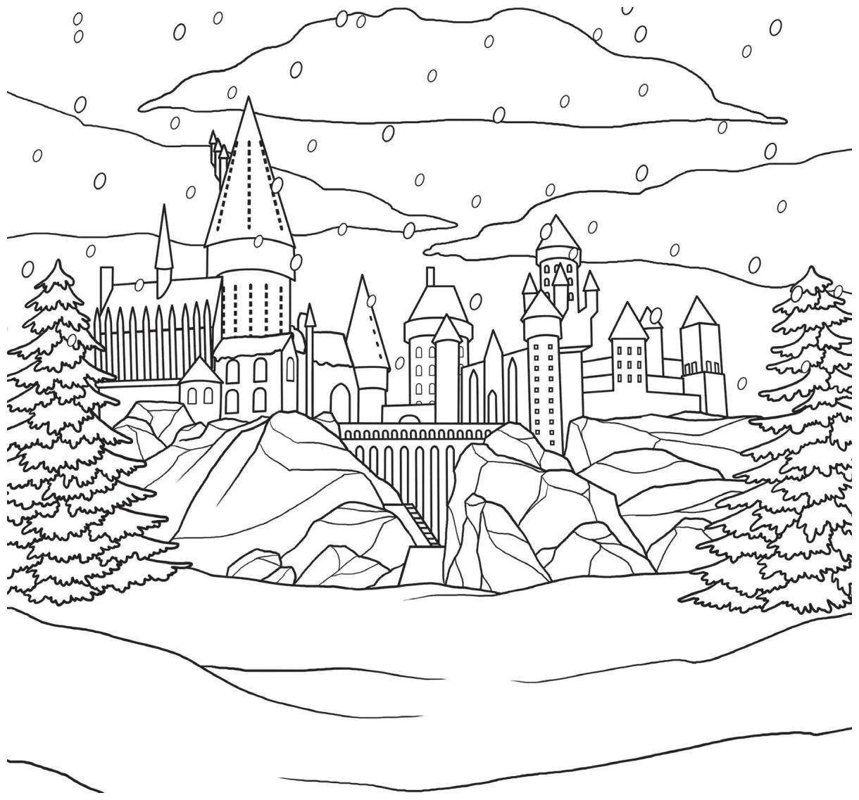 Hogwarts express coloring page coloring pages