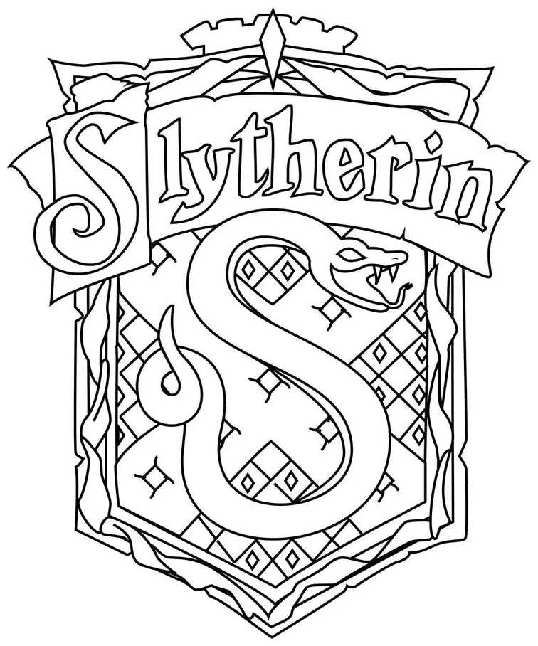 Hogwarts crest coloring page coloring home