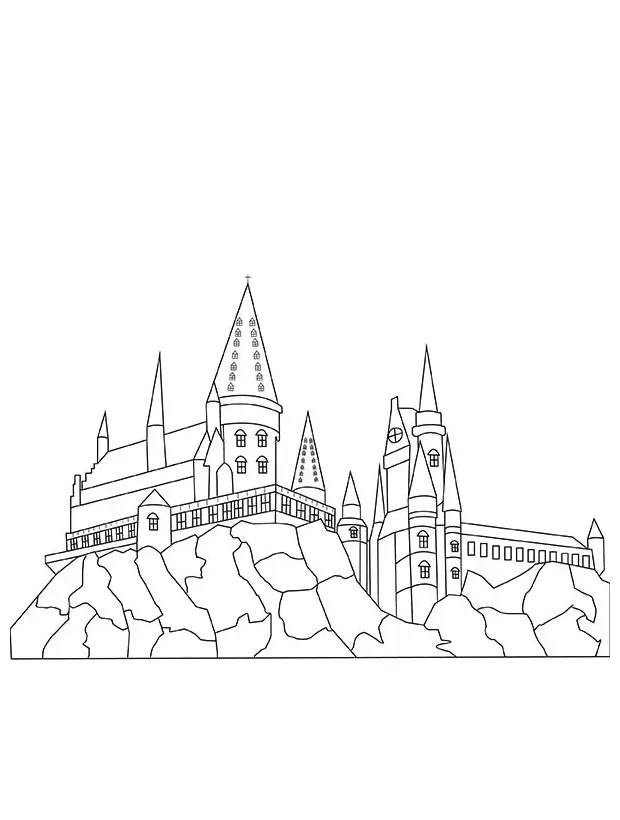 Hogwarts coloring page
