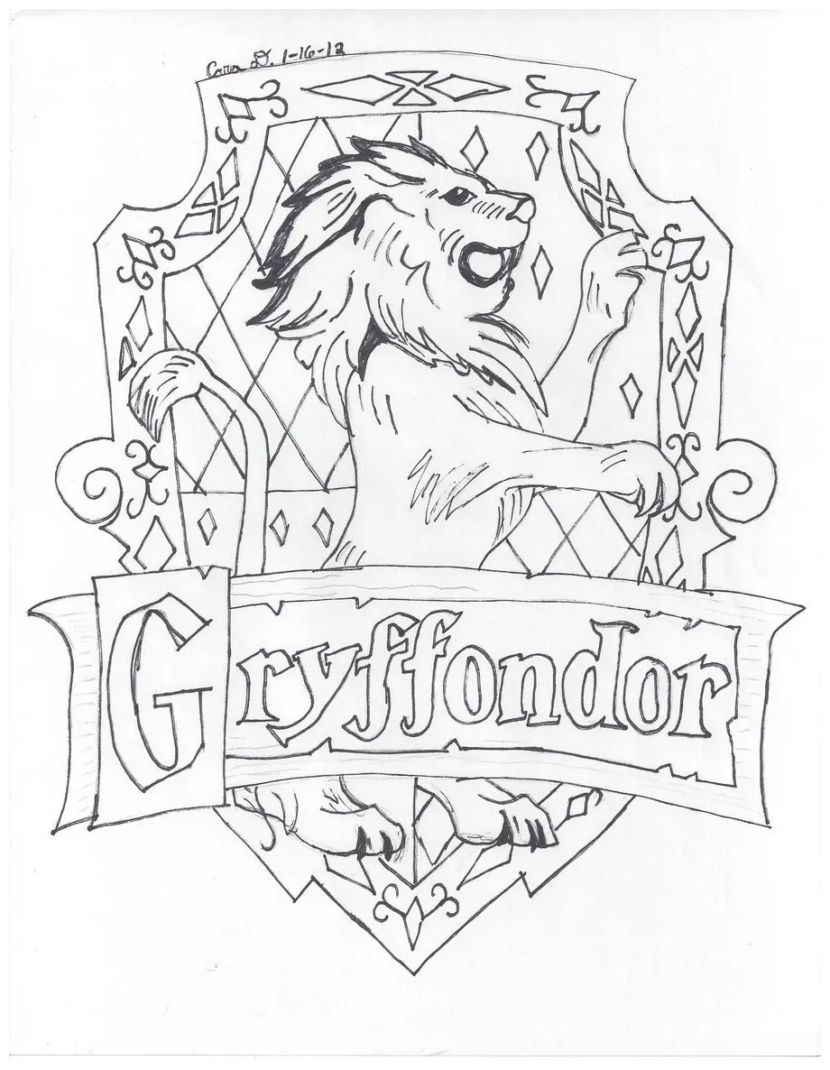 Hogwarts houses coloring pages at getcolorings free printable