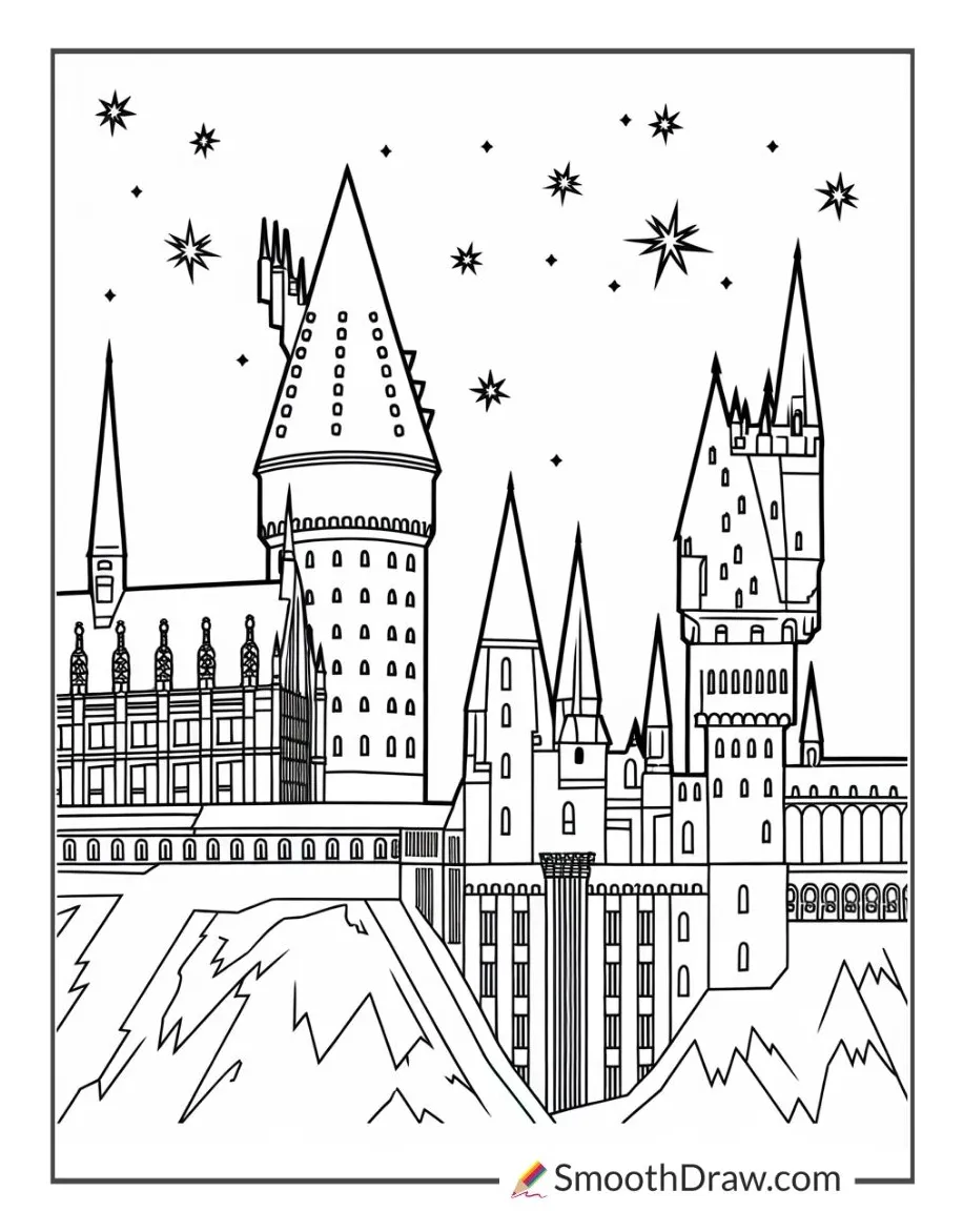 Hogwarts castle coloring page hogwarts castle coloring, download