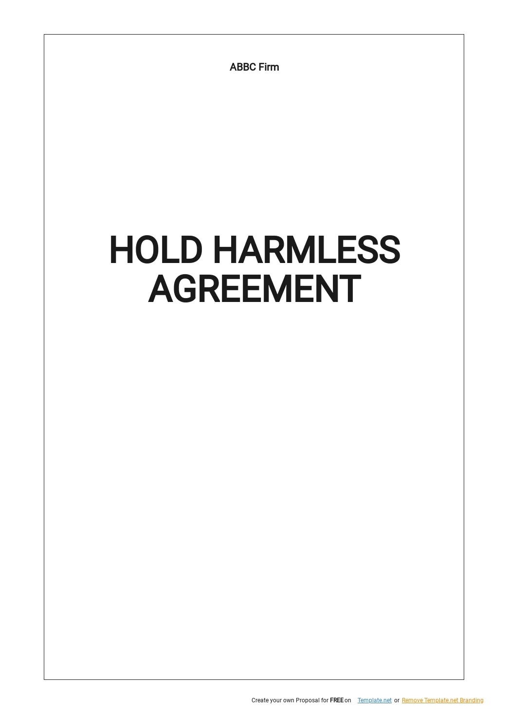 Free Hold Harmless Agreement in PDF Templates, 11+ Download | Template.net