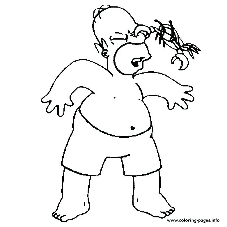 Homer Simpson Coloring Page at GetColorings.com | Free printable