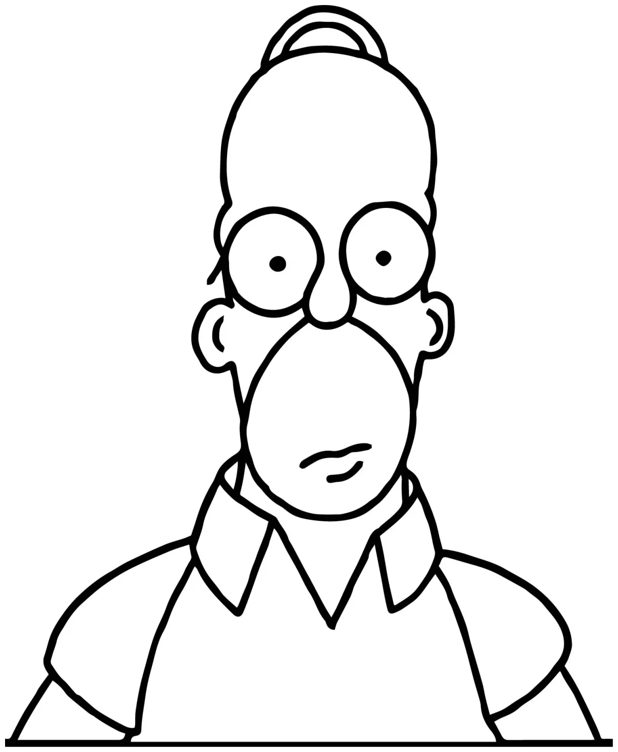 Homer Simpson Coloring Page at GetColorings.com | Free printable