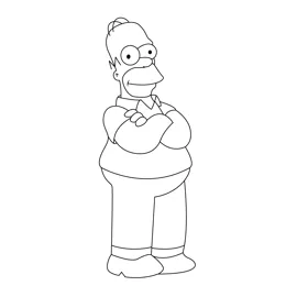 Homer Simpson Coloring Page for Kids - Free Maggie Simpson Printable