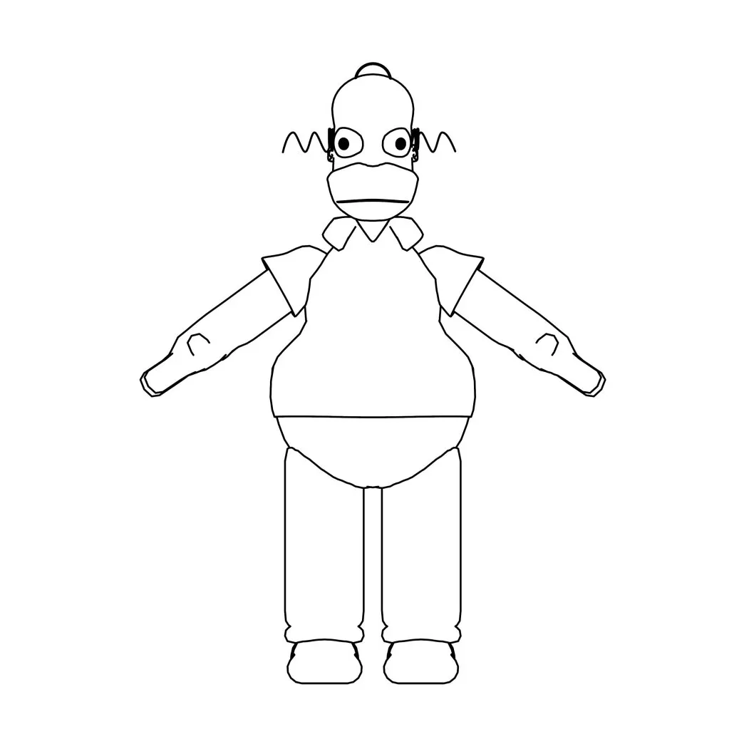 Homer Cartoon Coloring Page - Wecoloringpage.com