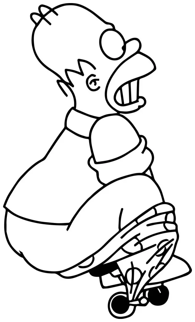Homer The Simpsons Coloring Page - Wecoloringpage.com
