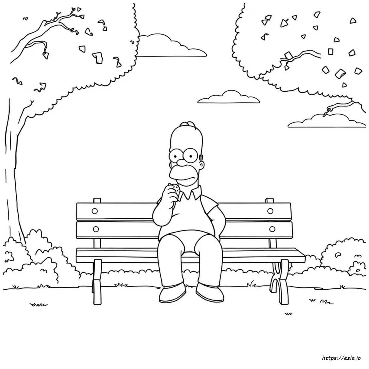 Homer Colouring Page