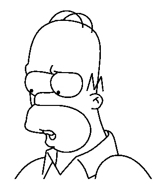 Homer coloring page