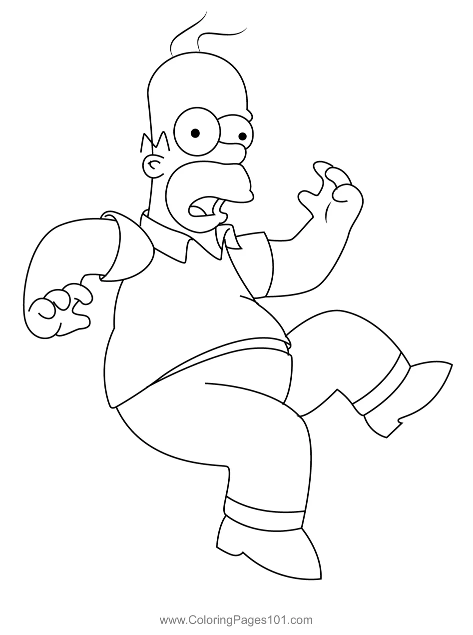 Homer Simpson Coloring Page for Kids - Free Maggie Simpson Printable