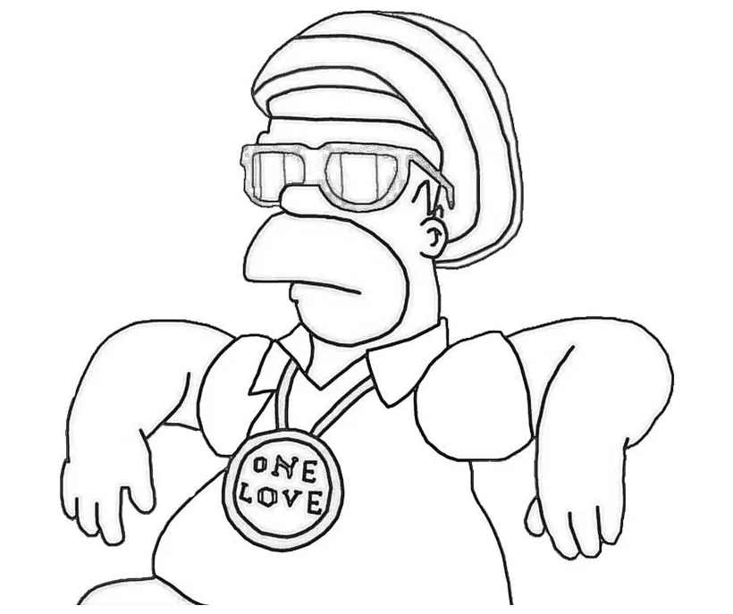 Homer Simpson Coloring Pages - Coloring Home