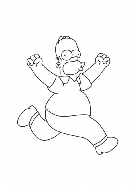 Homer Simpson Coloring Pages - ColoringDraft.com