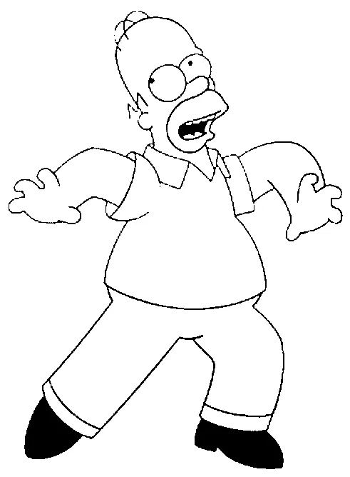 Homer Simpson coloring page