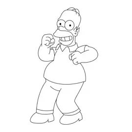 Homer Simpson Coloring Page for Kids - Free Maggie Simpson Printable