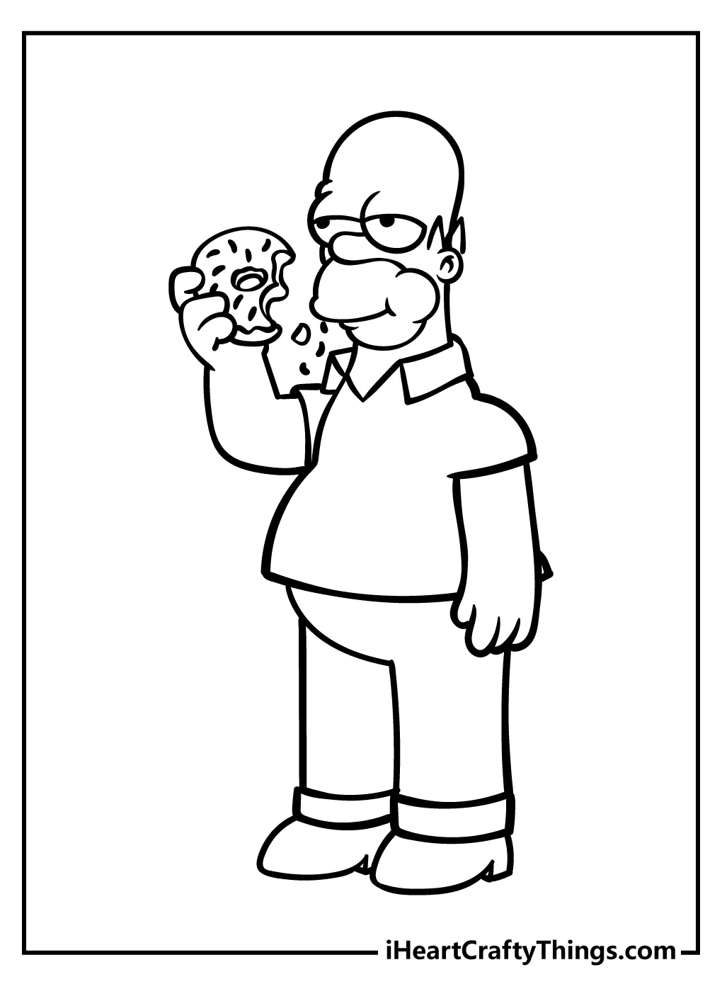 Homer Simpson Coloring Page Coloring Home