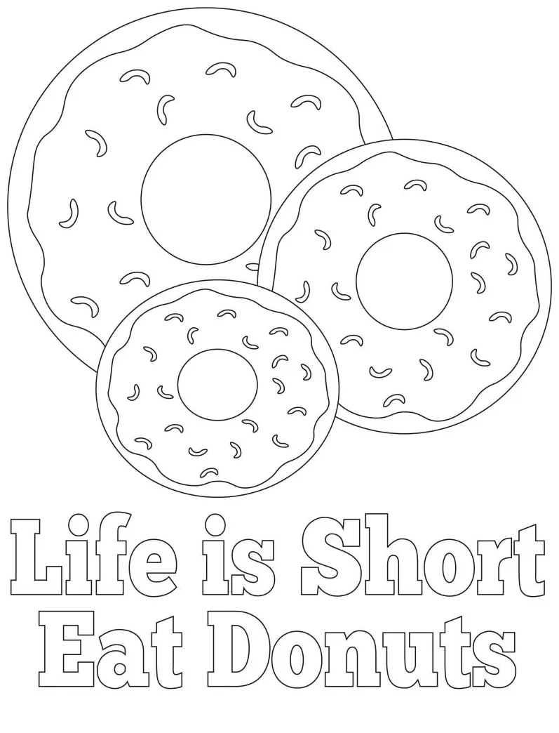 Donut Coloring Pages - Best Coloring Pages For Kids
