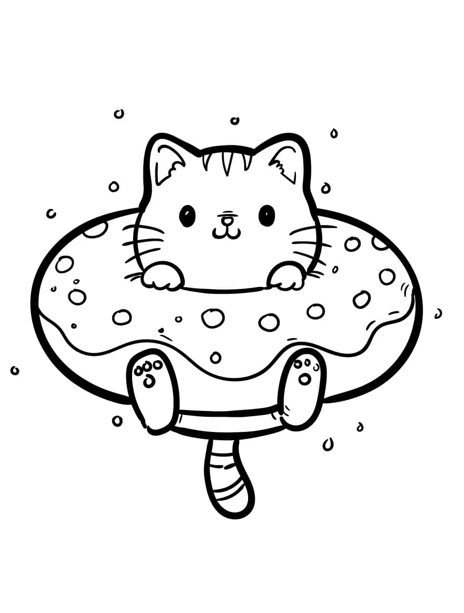 Donut Coloring Pages