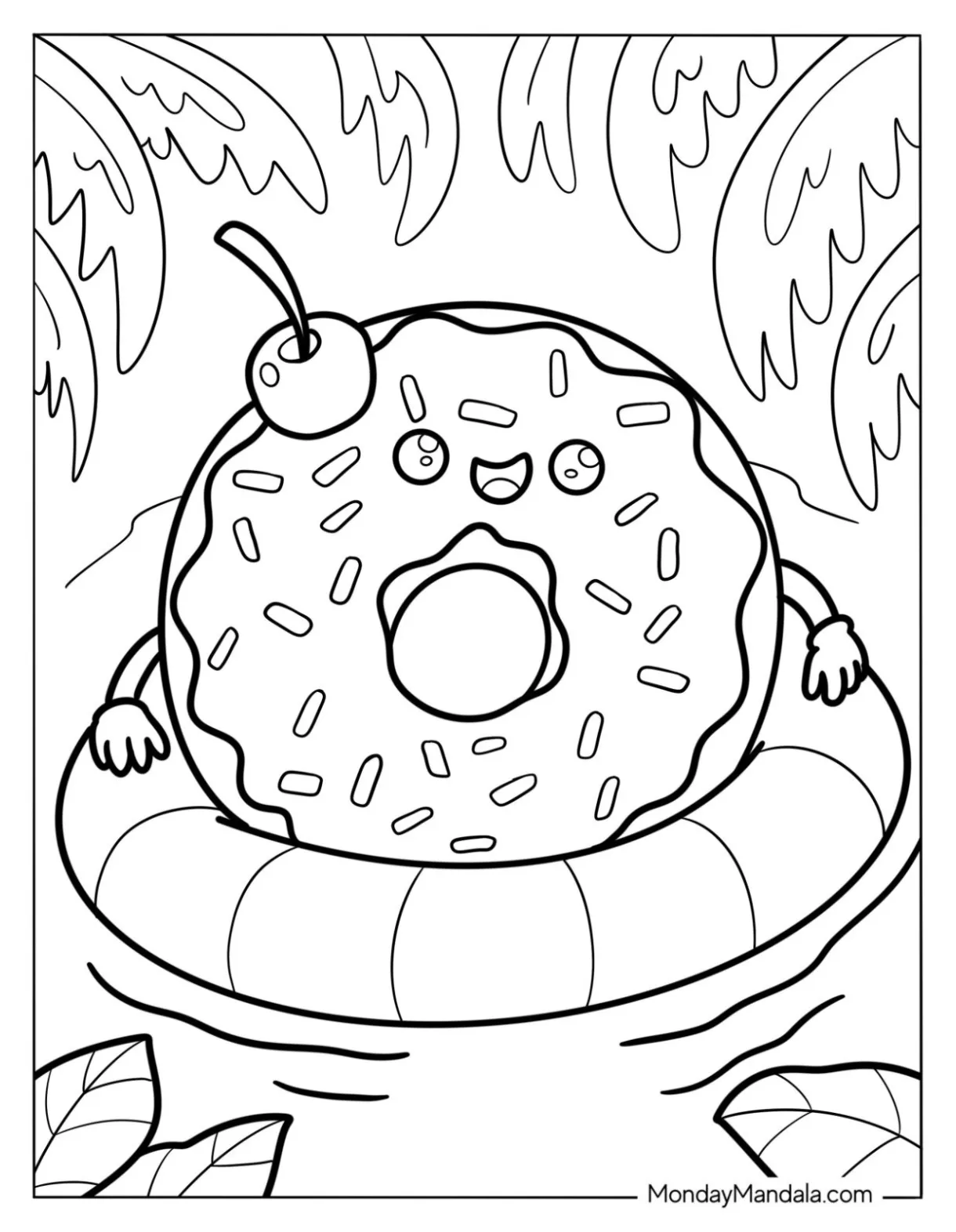 31 Donut Coloring Pages (Free PDF Printables)