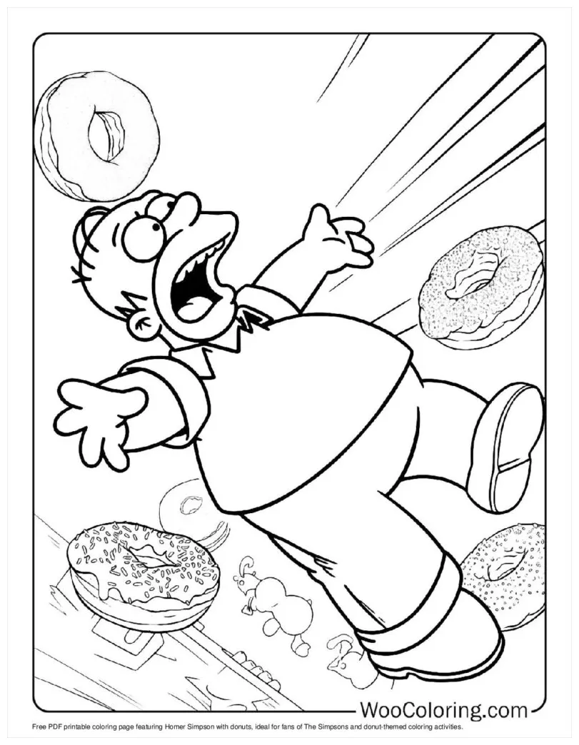 100+ Donut coloring pages (FREE) Printable PDF | Woo Coloring