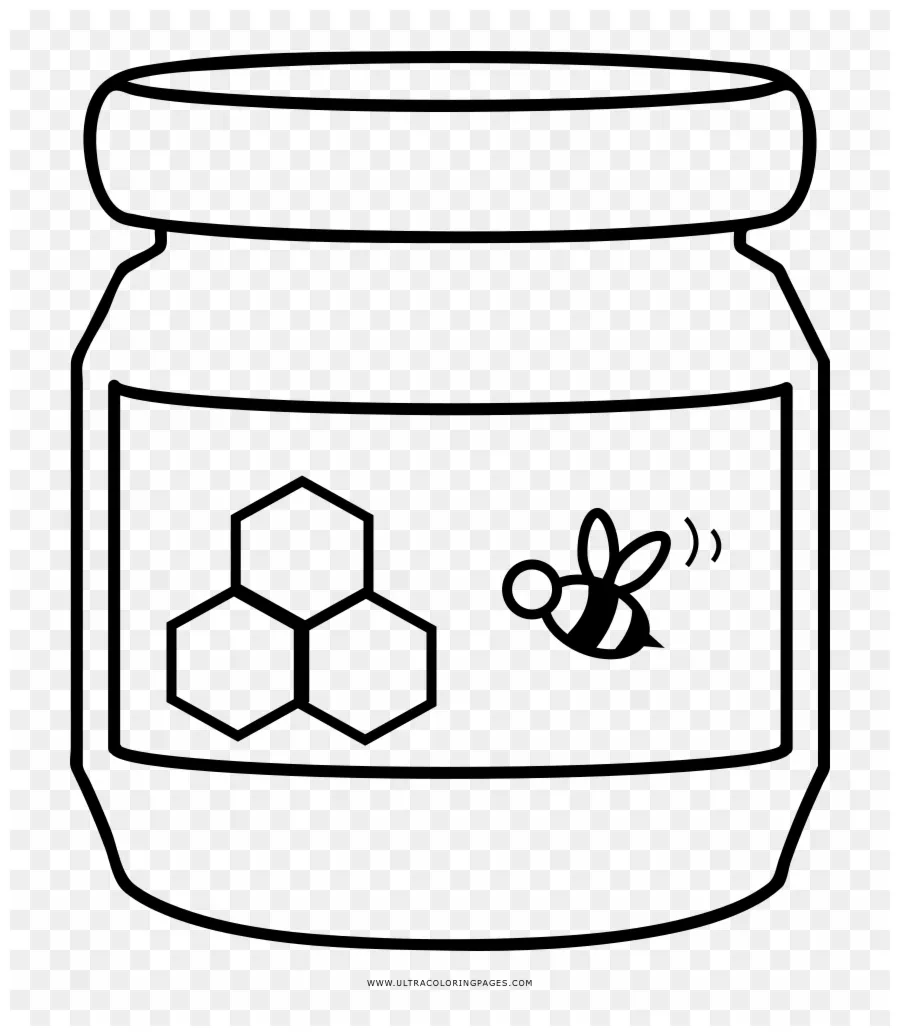 Honey coloring page clipart #3748460