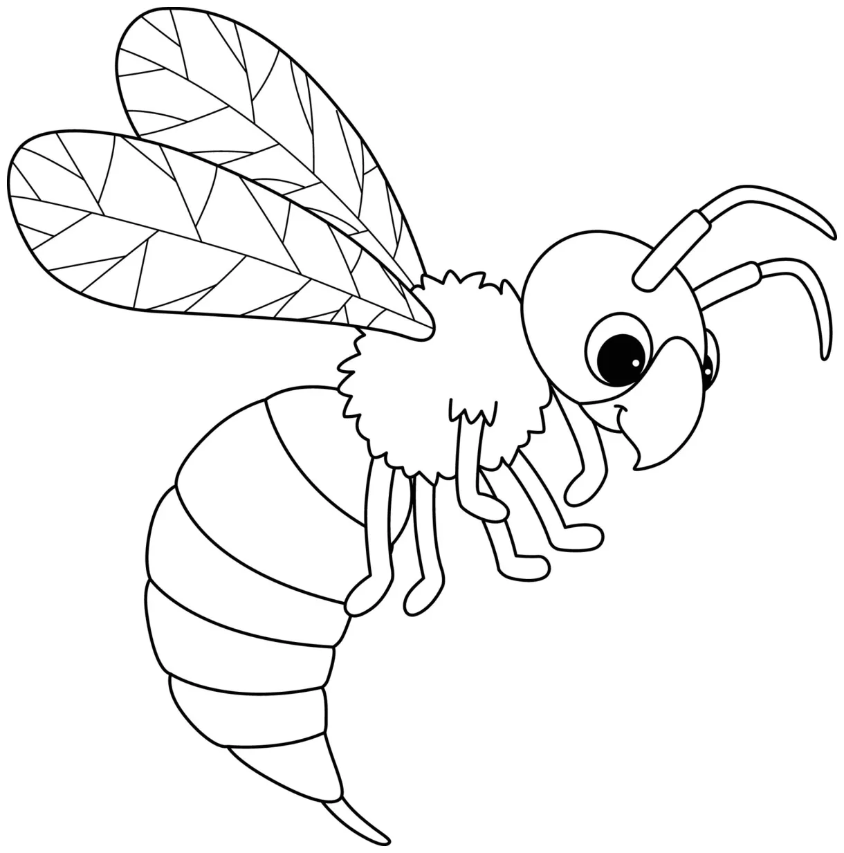 Hornet Animal Isolated Coloring Page for Kids 11487086 Vector Art at