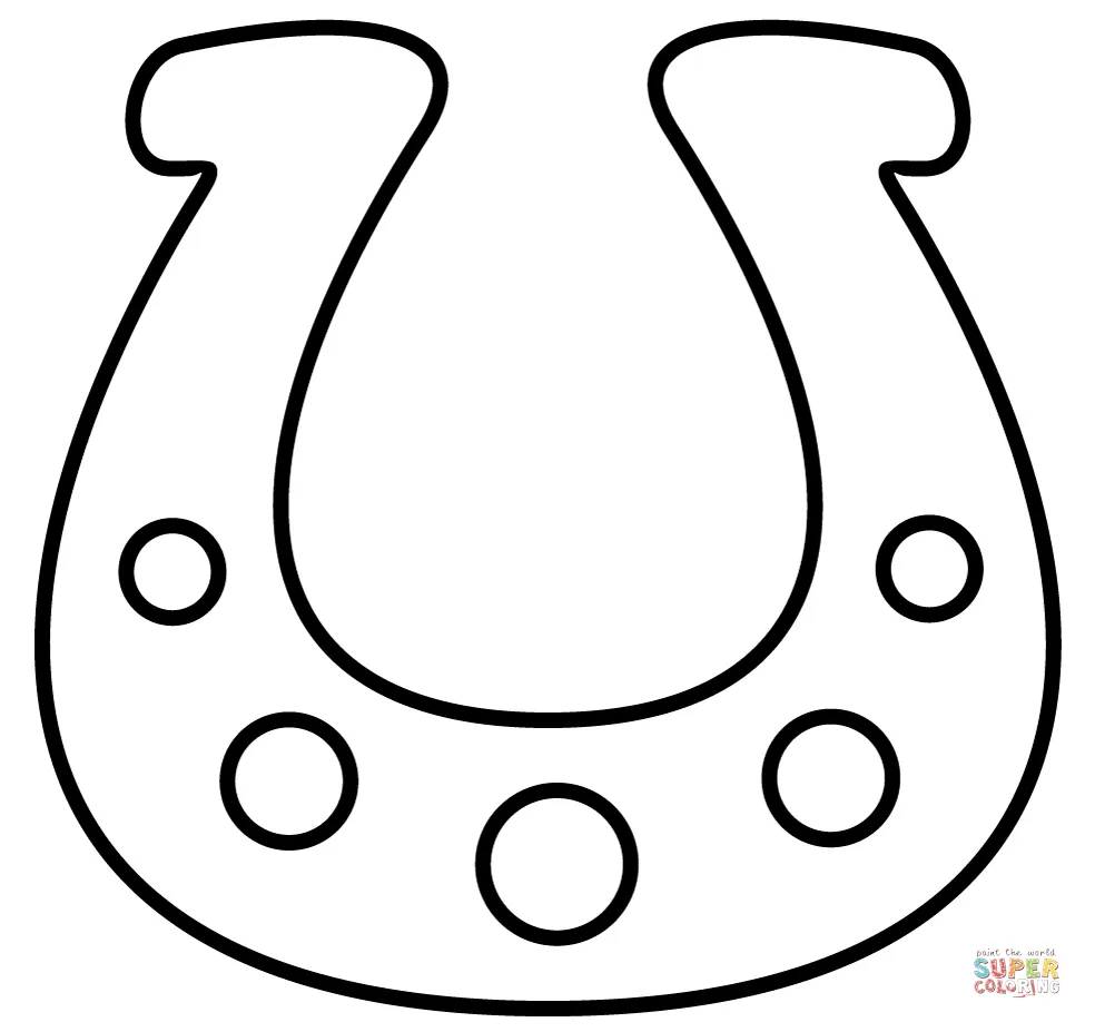 Horseshoe coloring page | Free Printable Coloring Pages