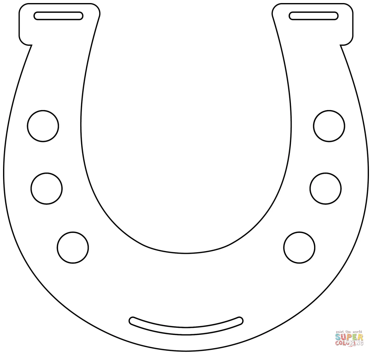 Horseshoe coloring page | Free Printable Coloring Pages