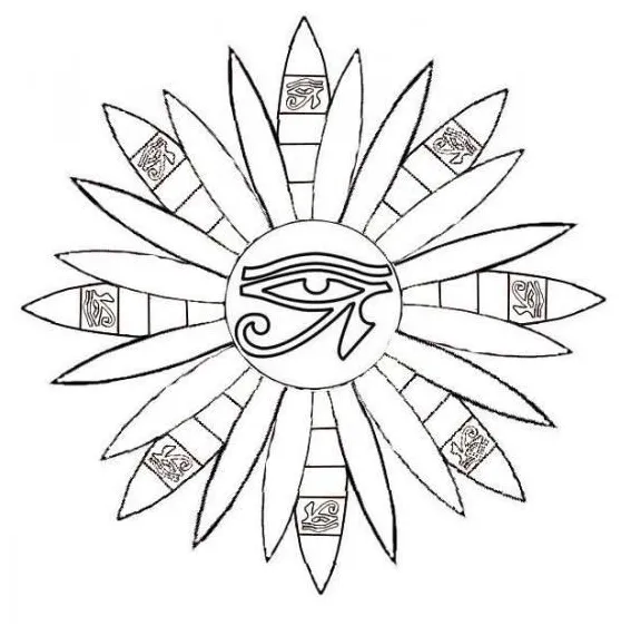 Eye of horus coloring page coloring pages