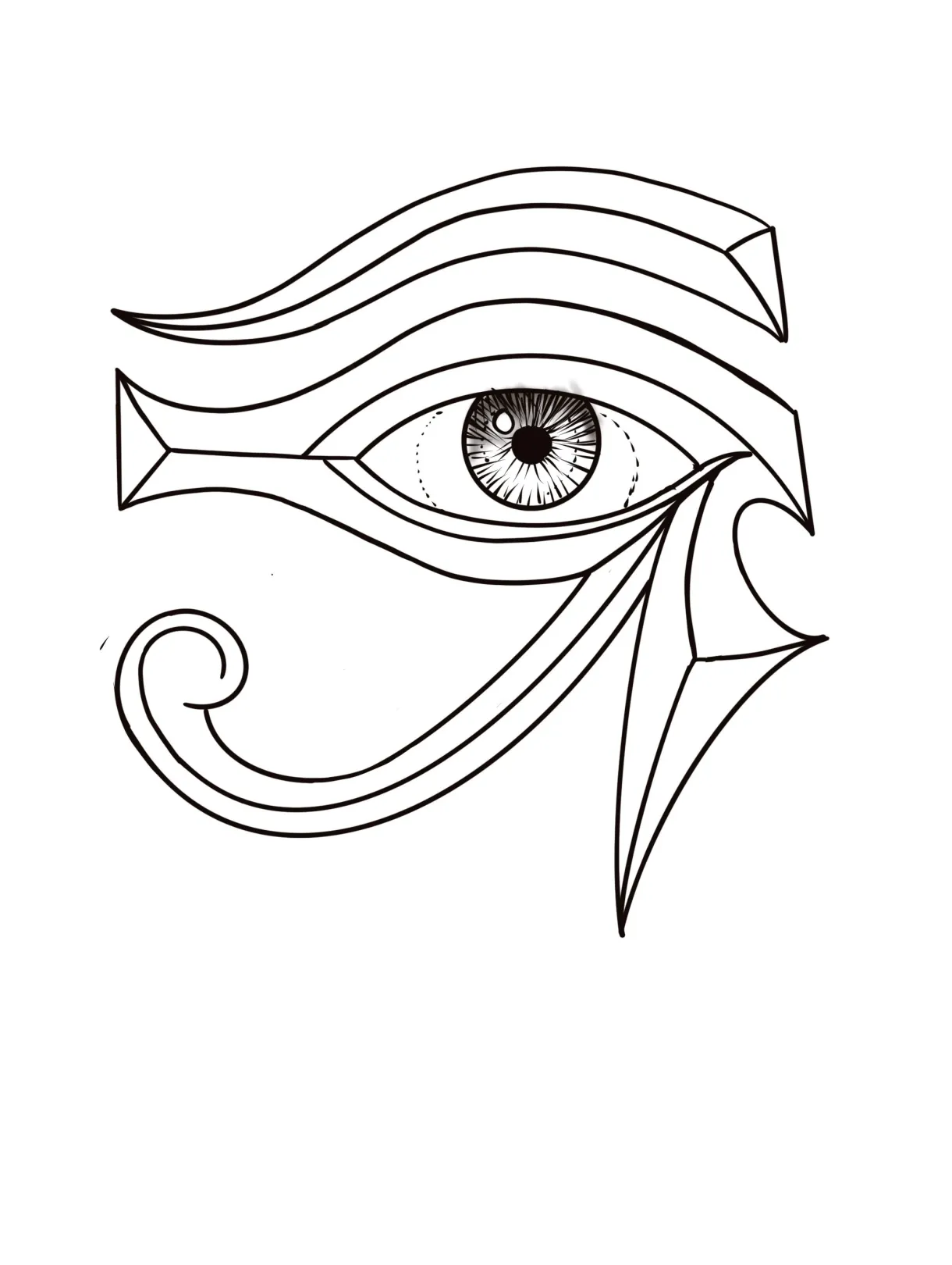 Egyptian eye of horus coloring page