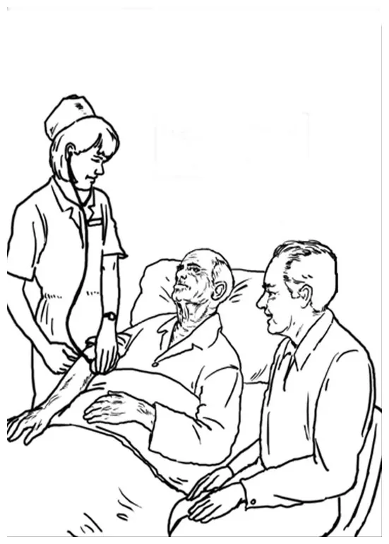 Coloring page hospital free printables img 21227