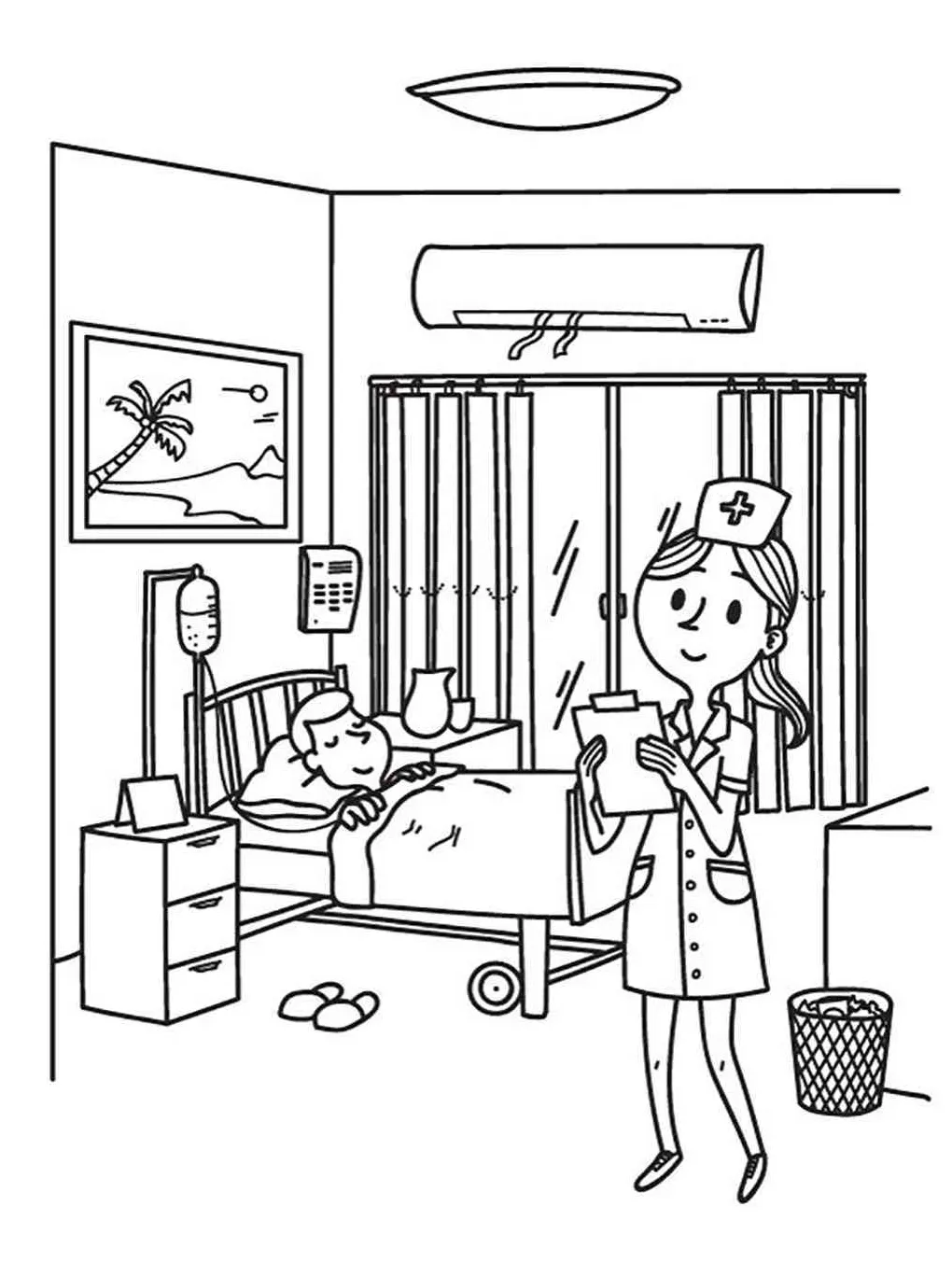 Hospital coloring pages
