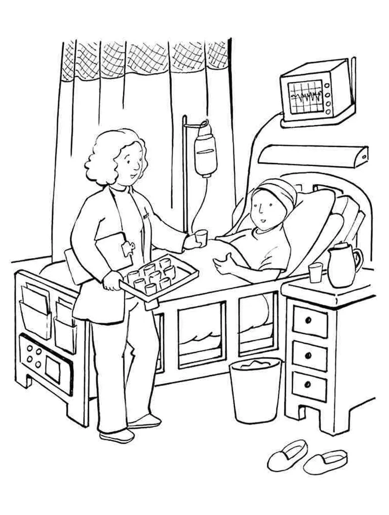 Hospital coloring pages