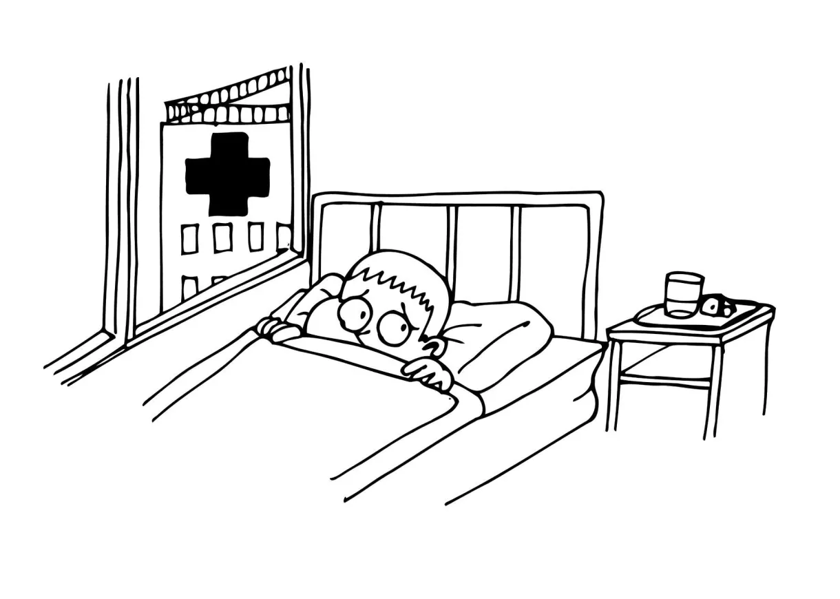 Coloring page in hospital free printables img 11850