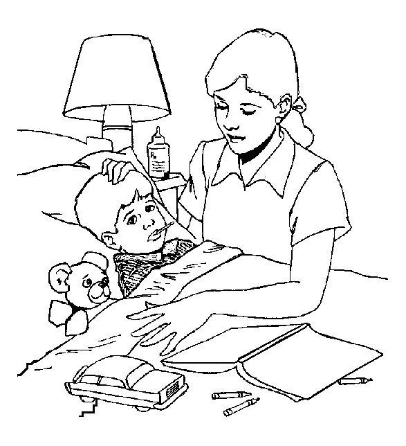 Kids-n-fun coloring page hospital hospital