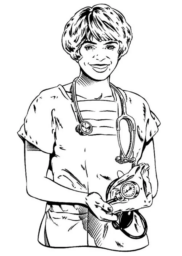 Kids-n-fun coloring page hospital hospital