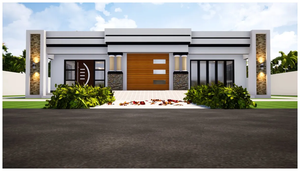 Simple and beautiful house design flat roof house design 2bedroom