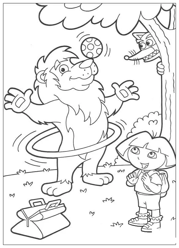 Hula hoop coloring page - ColouringPages