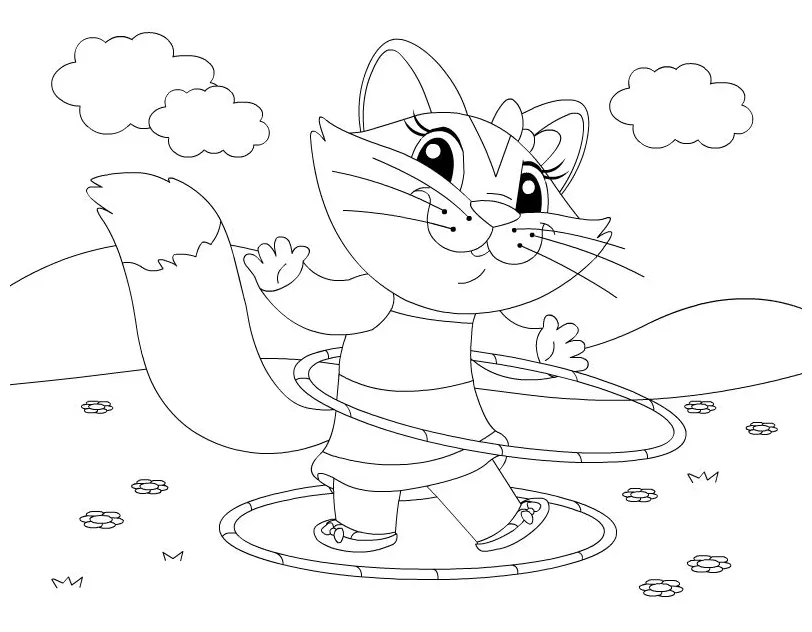 Hula Hoop Coloring Page at GetColorings.com | Free printable colorings