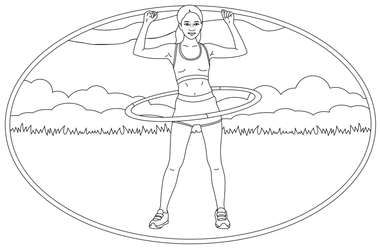 Hula Hoop coloring page - ColouringPages