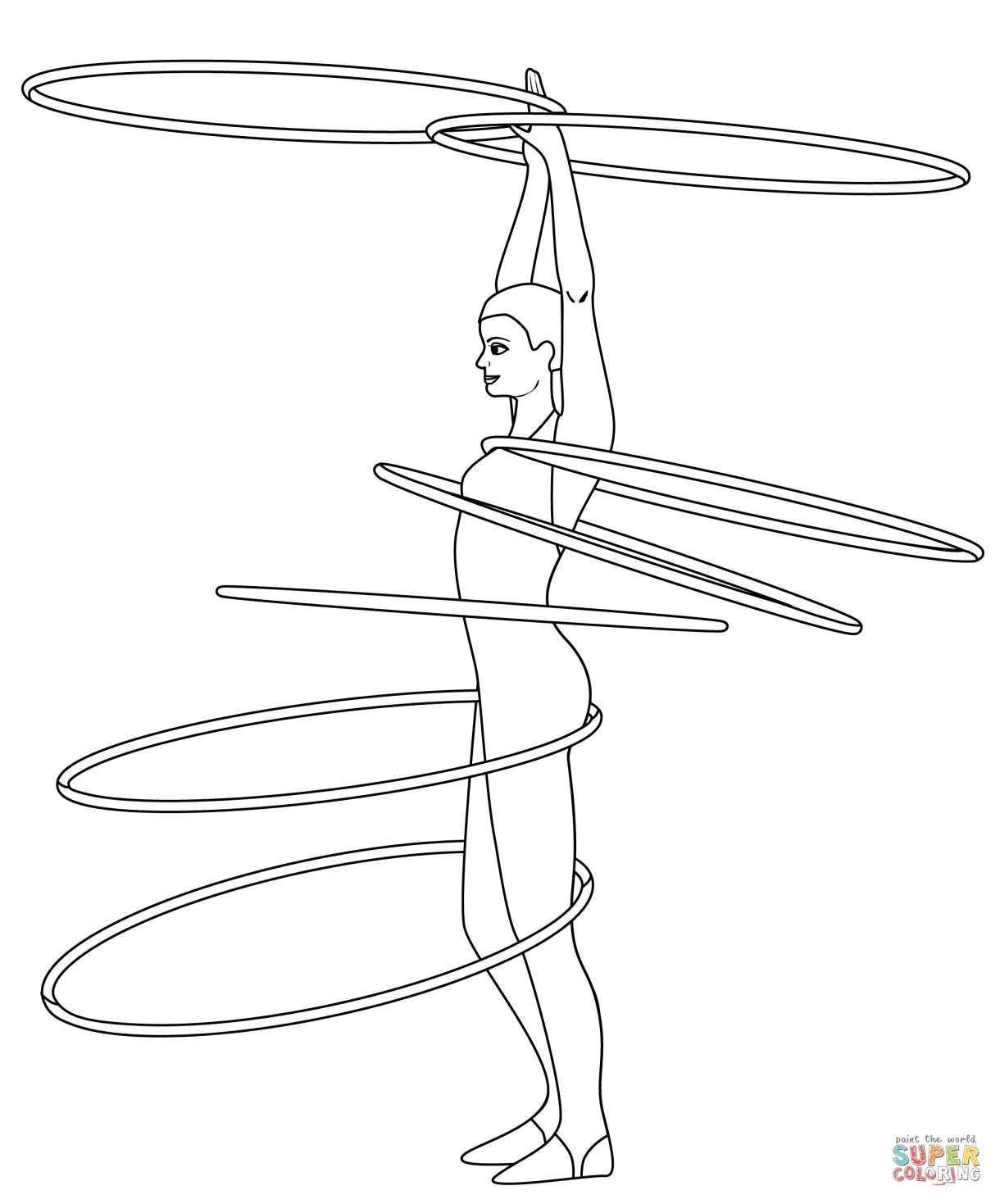 Hula Hoop coloring page | Free Printable Coloring Pages