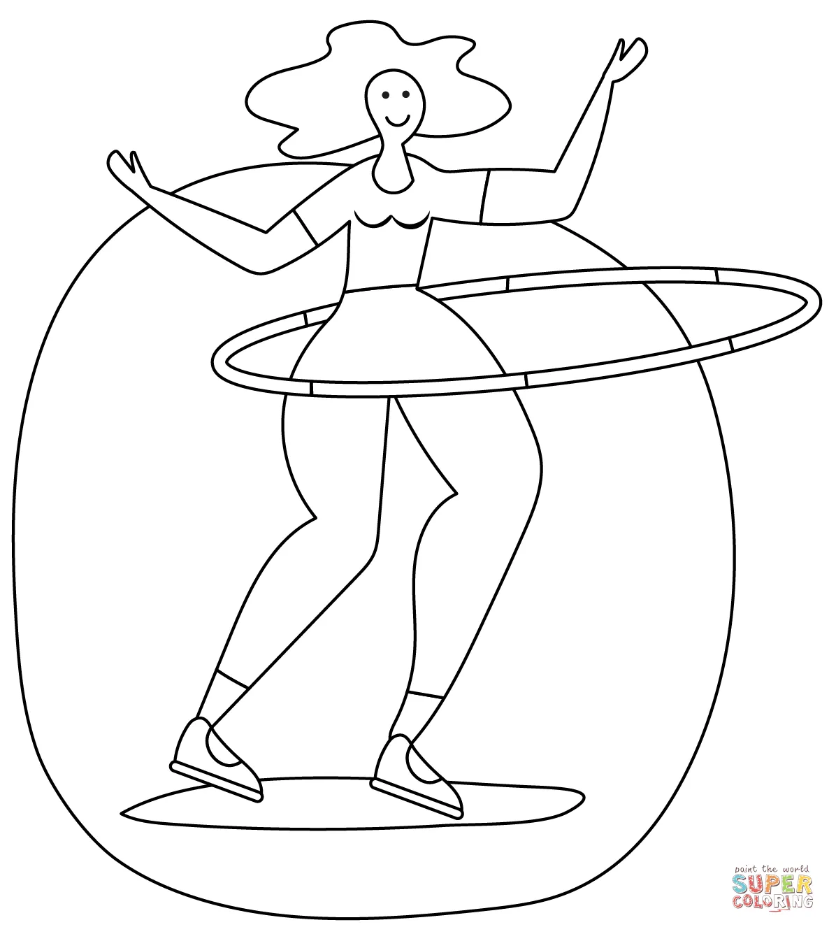 Hula Hoop coloring page | Free Printable Coloring Pages